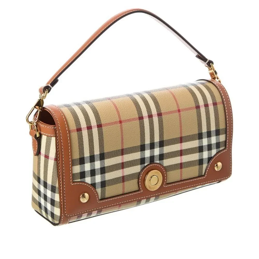 Burberry Check E-Canvas & Leather Shoulder Bag - Picture 3 of 4